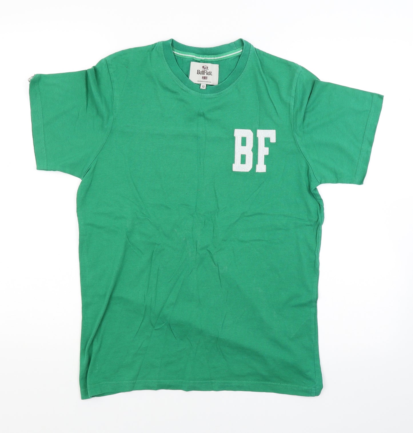 Bellfield Boys Green   Basic T-Shirt Size 13 Years