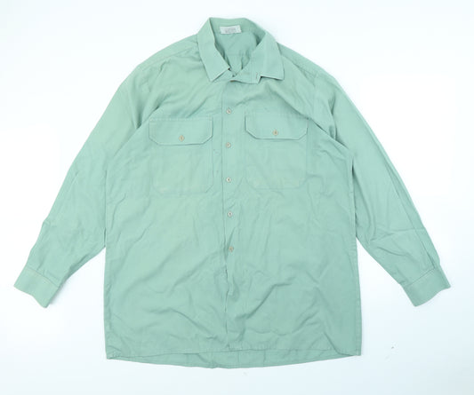 AA Mens Green    Dress Shirt Size 17