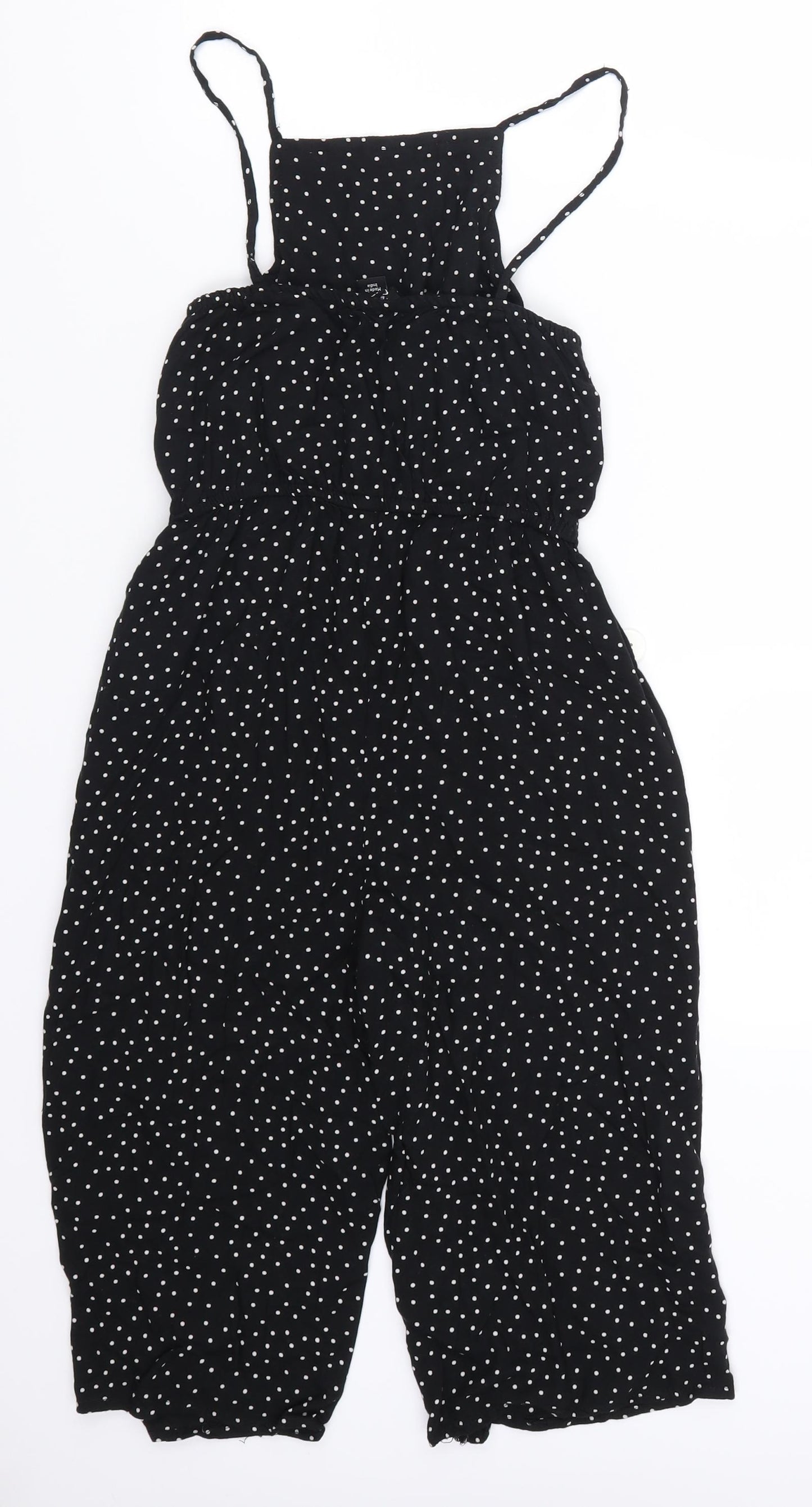 New Look Girls Black Polka Dot  Jumpsuit One-Piece Size 10 Years