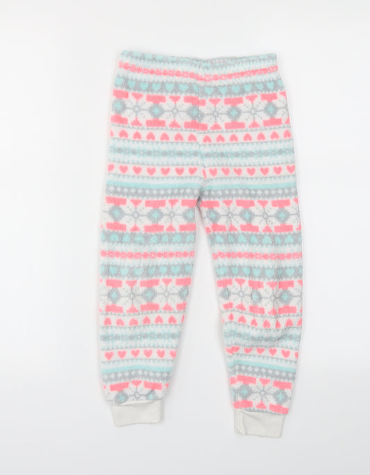 Primark Girls Grey Fair Isle  Capri Pyjama Pants Size 4-5 Years