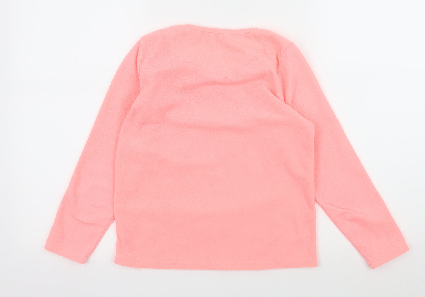 Primark Girls Pink Geometric Fleece Top Pyjama Top Size 9-10 Years  - Girl Power