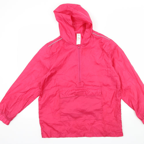 Back to School Girls Pink   Rain Coat Jacket Size L