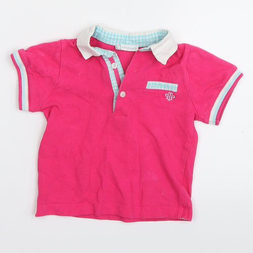 Tutto Piccolo Girls Pink   Basic Polo Size 18-24 Months