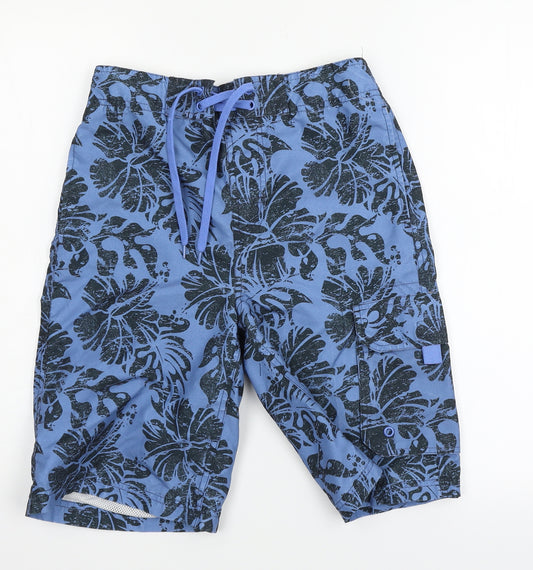 Cedar Wood State Mens Blue Floral  Bermuda Shorts Size XS - swim