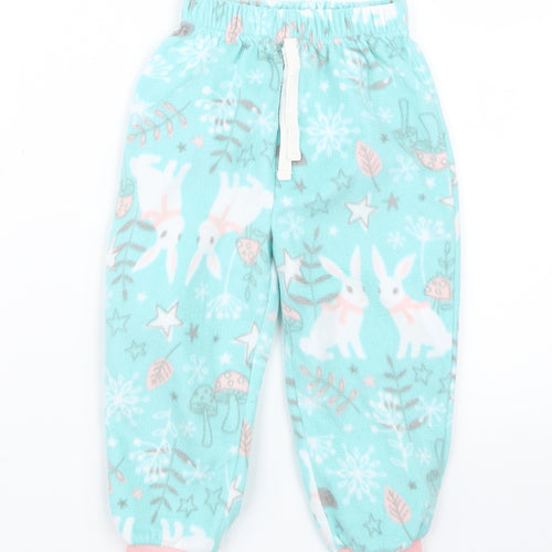 TU Girls Green Geometric  Capri Pyjama Pants Size 2-3 Years