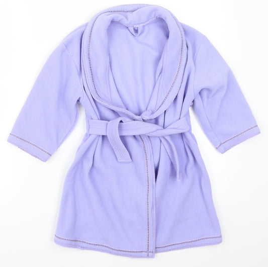 Primark Girls Purple Solid  Kimono Pyjama Top Size 3-4 Years