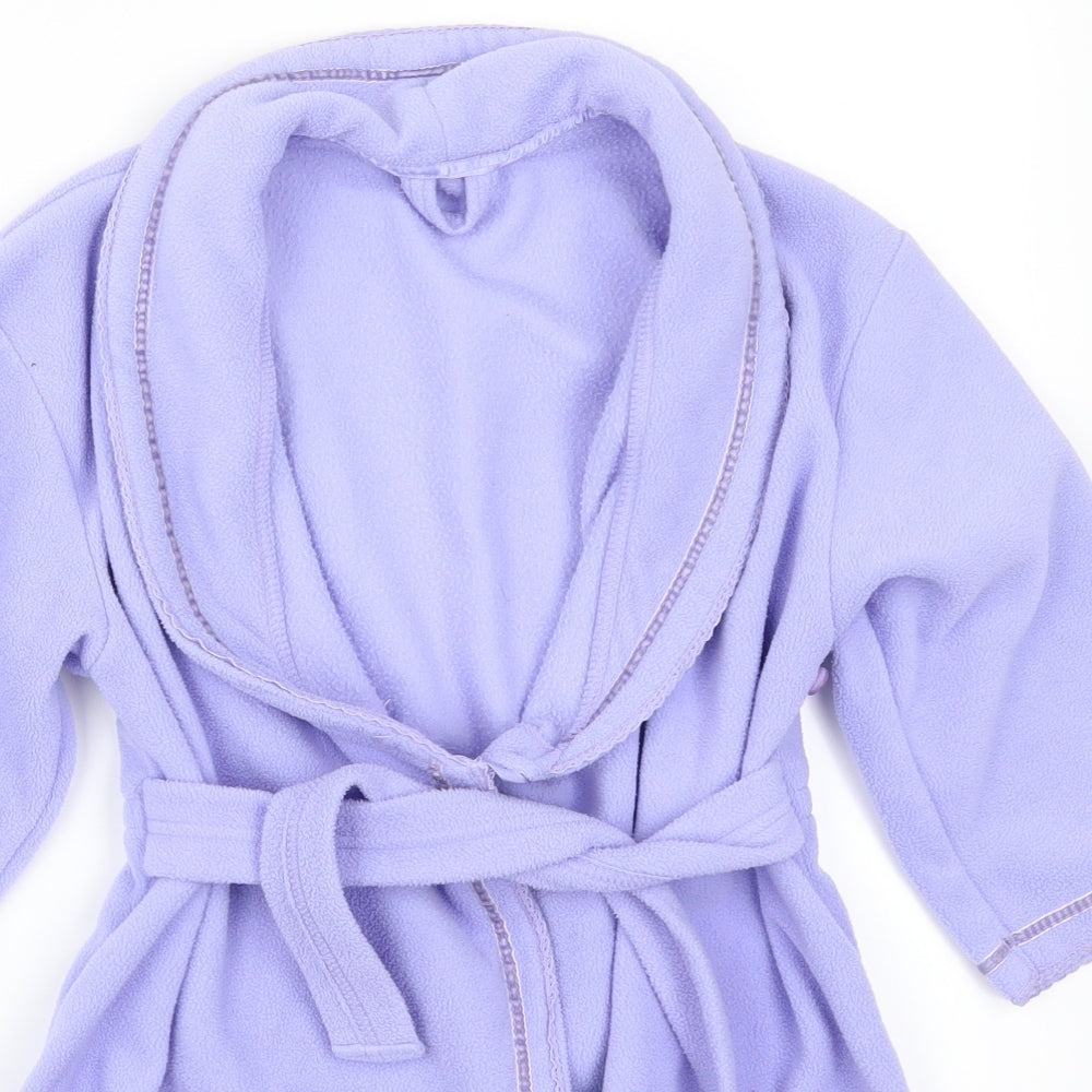 Primark Girls Purple Solid  Kimono Pyjama Top Size 3-4 Years