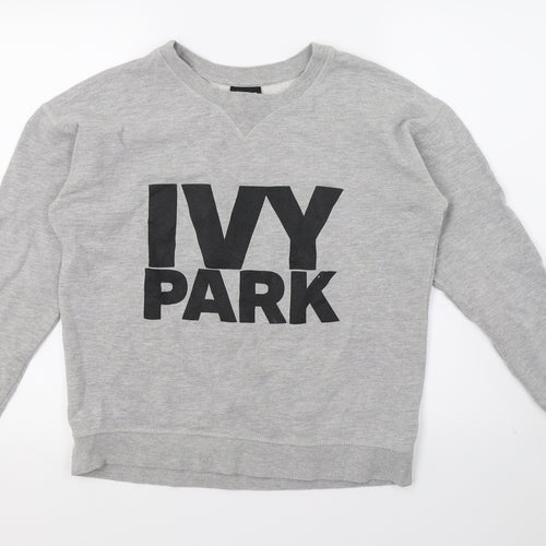 IVY PARK Womens Grey  Jersey Pullover Sweatshirt Size S