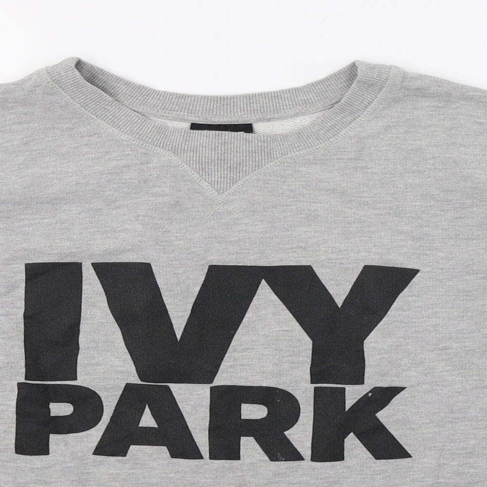 IVY PARK Womens Grey  Jersey Pullover Sweatshirt Size S