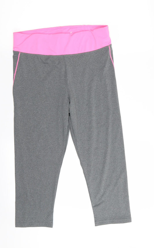 Avon Womens Grey   Capri Leggings Size 12 L20 in - Stretch waistband