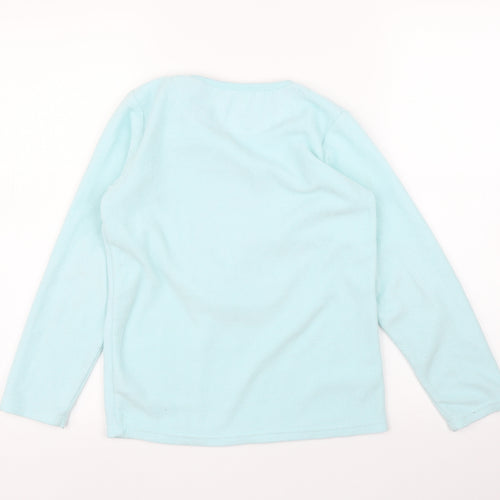 Primark Girls Blue  Fleece Top Pyjama Top Size 10-11 Years  - Unicorn