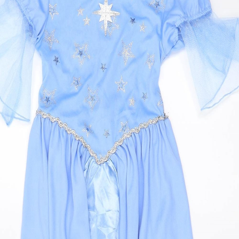 Sainsburys Girls Blue Maxi Size 5 6 Years frozen fancy dress