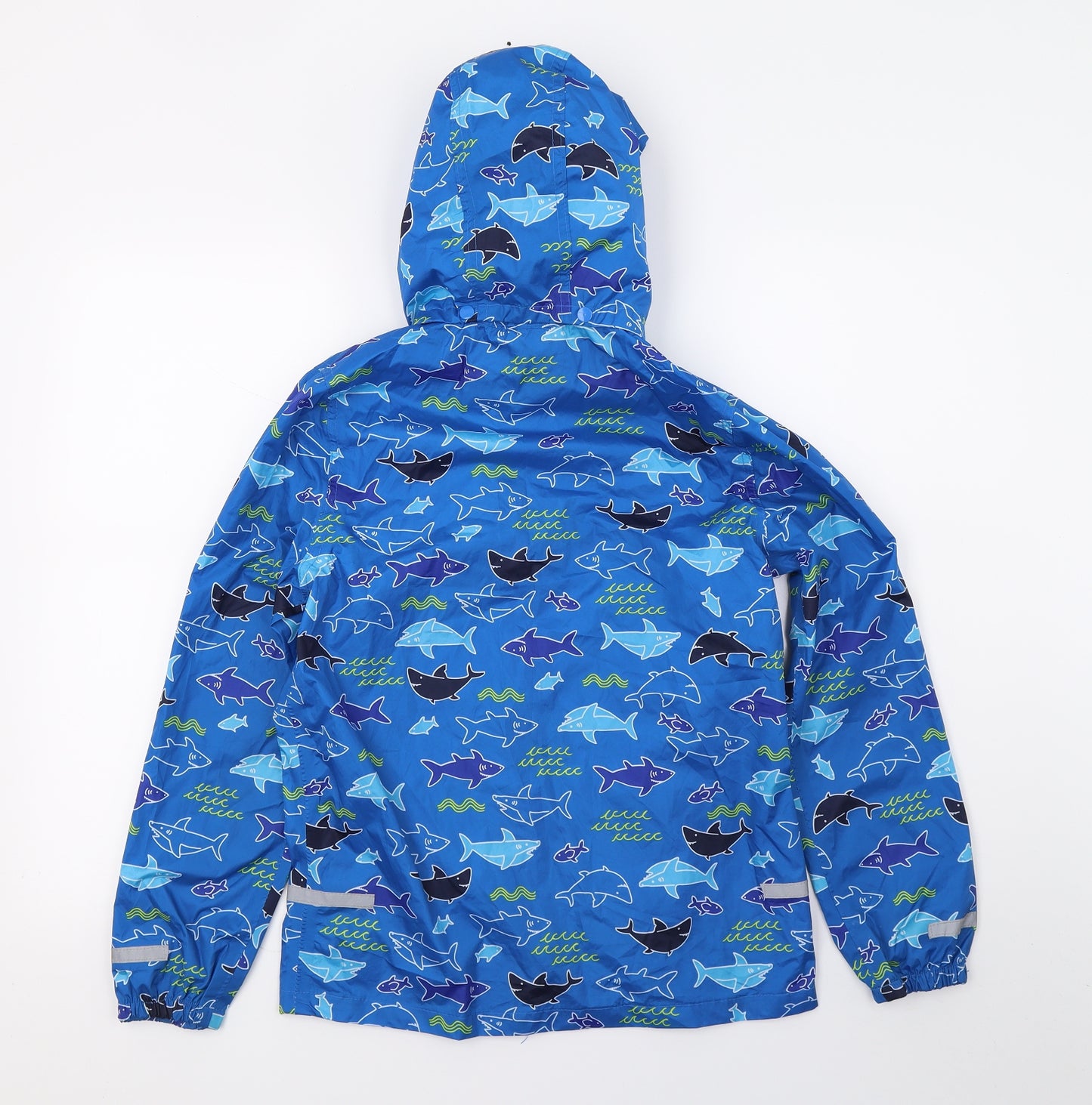Craen Boys Blue Geometric  Jacket  Size 11-12 Years  - Sharks
