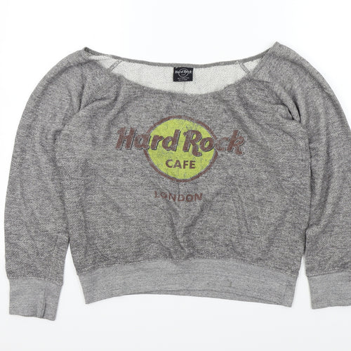 Hard Rock Cafe Womens Grey   Pullover Jumper Size L