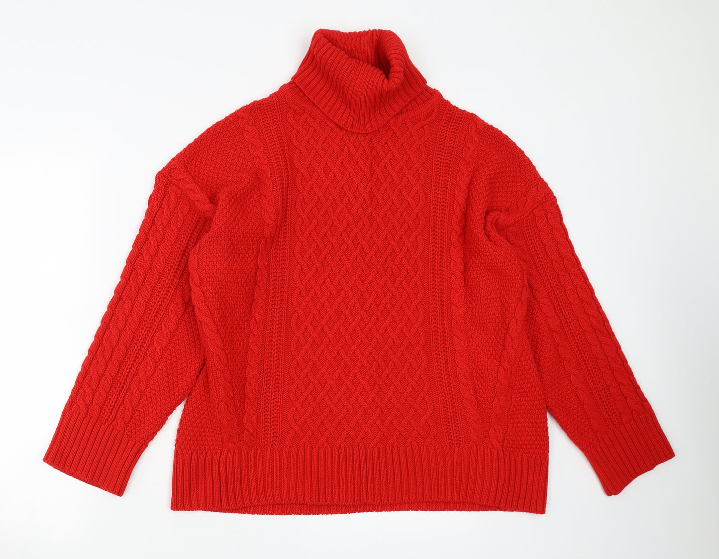 A&G Womens Red Geometric  Pullover Jumper Size 12