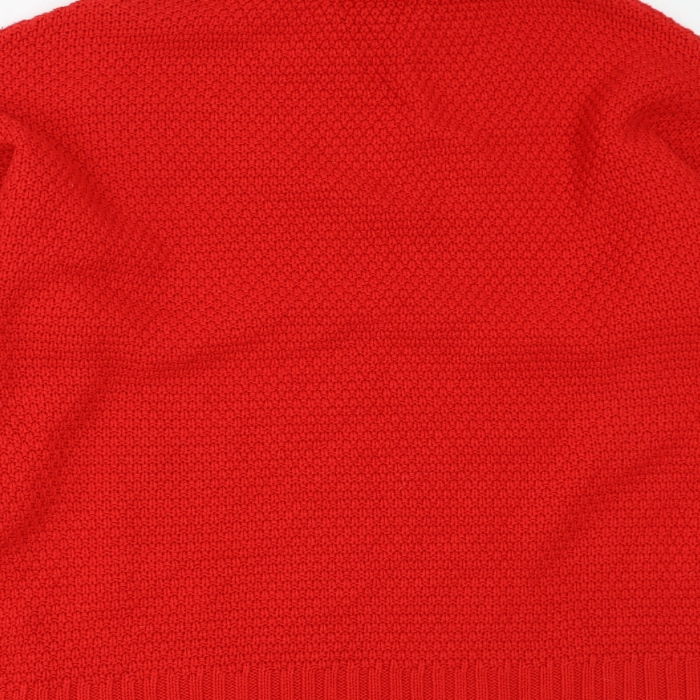 A&G Womens Red Geometric  Pullover Jumper Size 12
