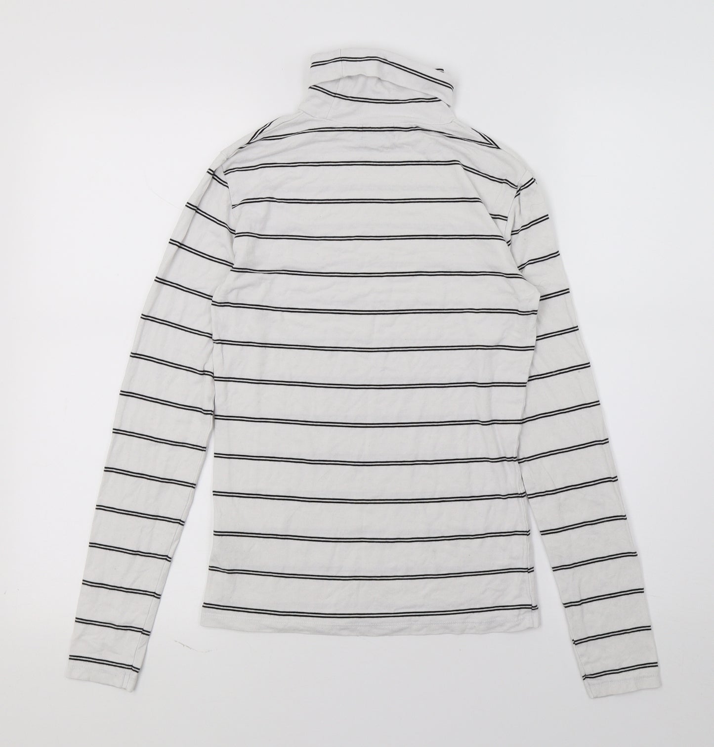 Dotti Womens White Striped Jersey Basic T-Shirt Size XS