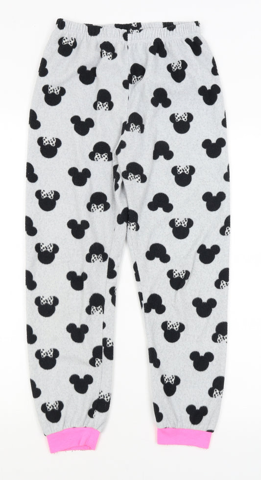 Primark Girls Grey Solid  Capri Pyjama Pants Size 10-11 Years  - Mickey/Minnie Mouse