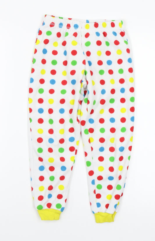 George Girls White Polka Dot   Pyjama Pants Size 7-8 Years