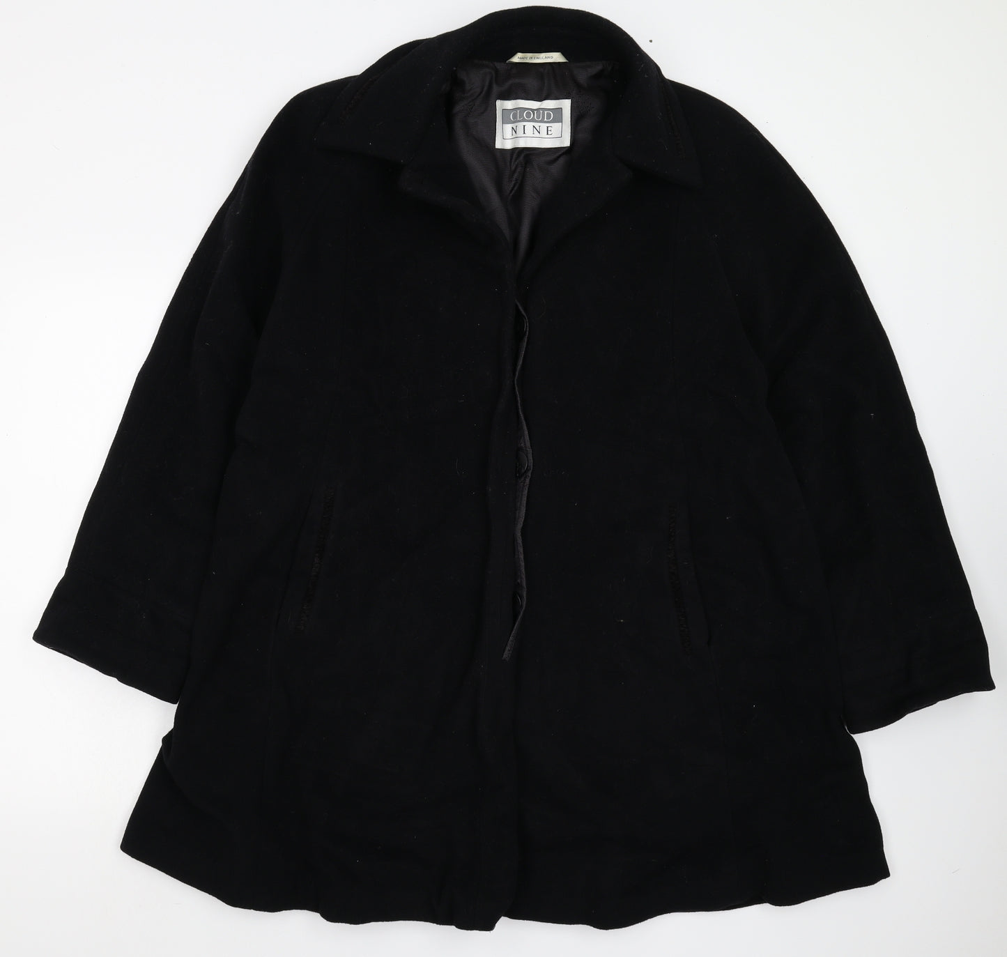 Cloud Nine Womens Black   Overcoat Coat Size M