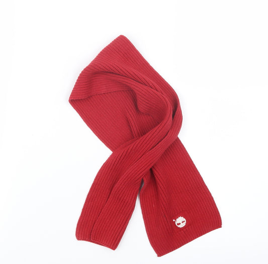 Timberland Boys Red Geometric Knit Scarf  One Size