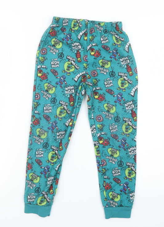 TU Boys Green Geometric   Pyjama Pants Size 6-7 Years  - Avengers
