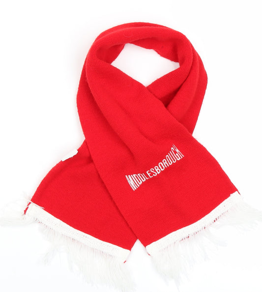 Middlesbrough Fc Mens Red  Knit Scarf  One Size  - Middlesborough