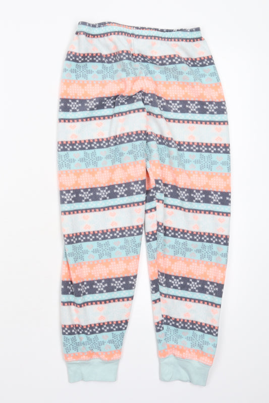 Primark Girls Multicoloured Geometric Fleece Cami Pyjama Pants Size 10 Years