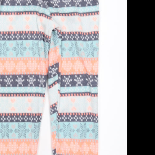 Primark Girls Multicoloured Geometric Fleece Cami Pyjama Pants Size 10 Years