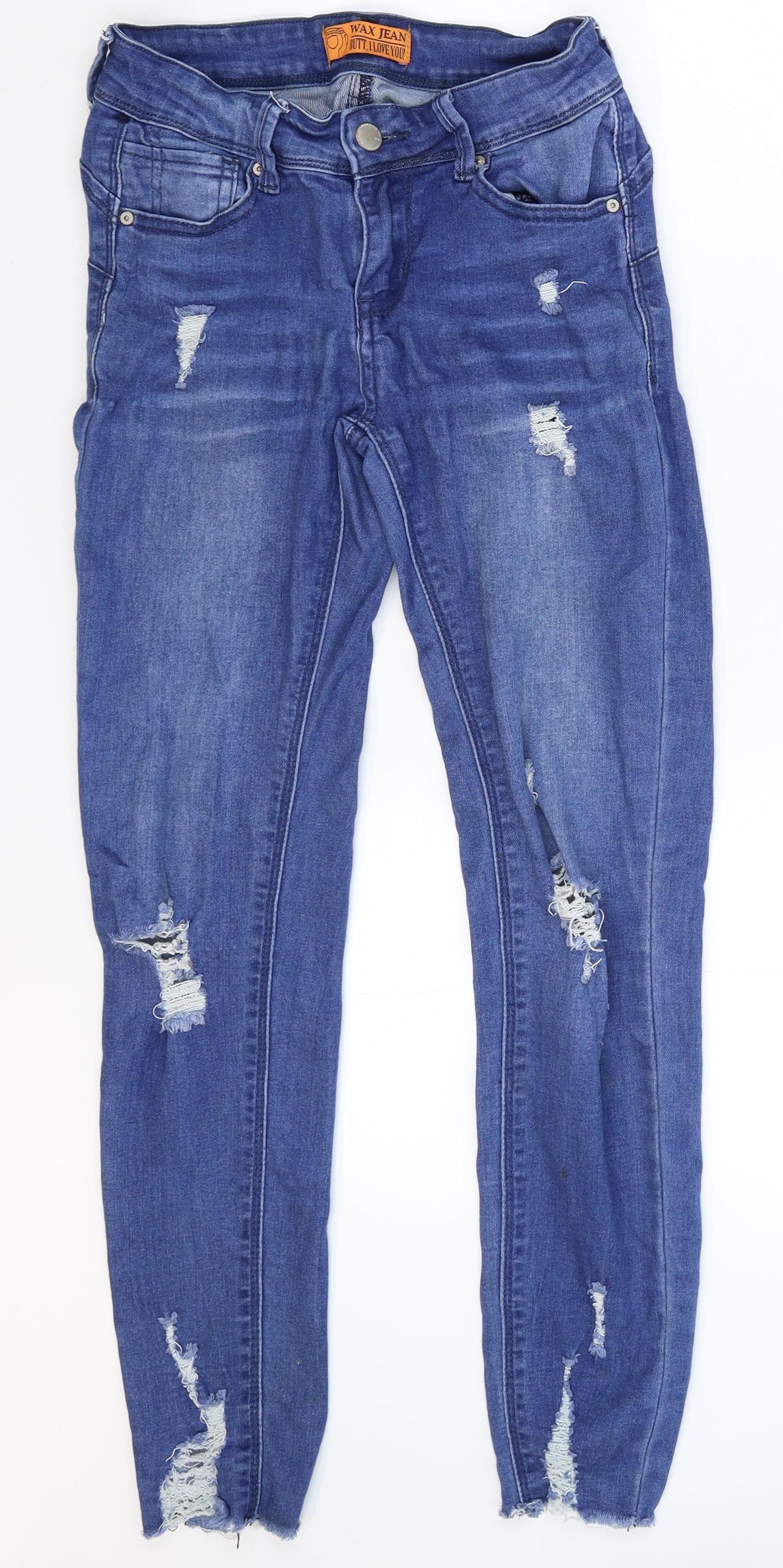 WAX JEAN Womens Blue  Denim Jegging Jeans Size 28 in L25 in
