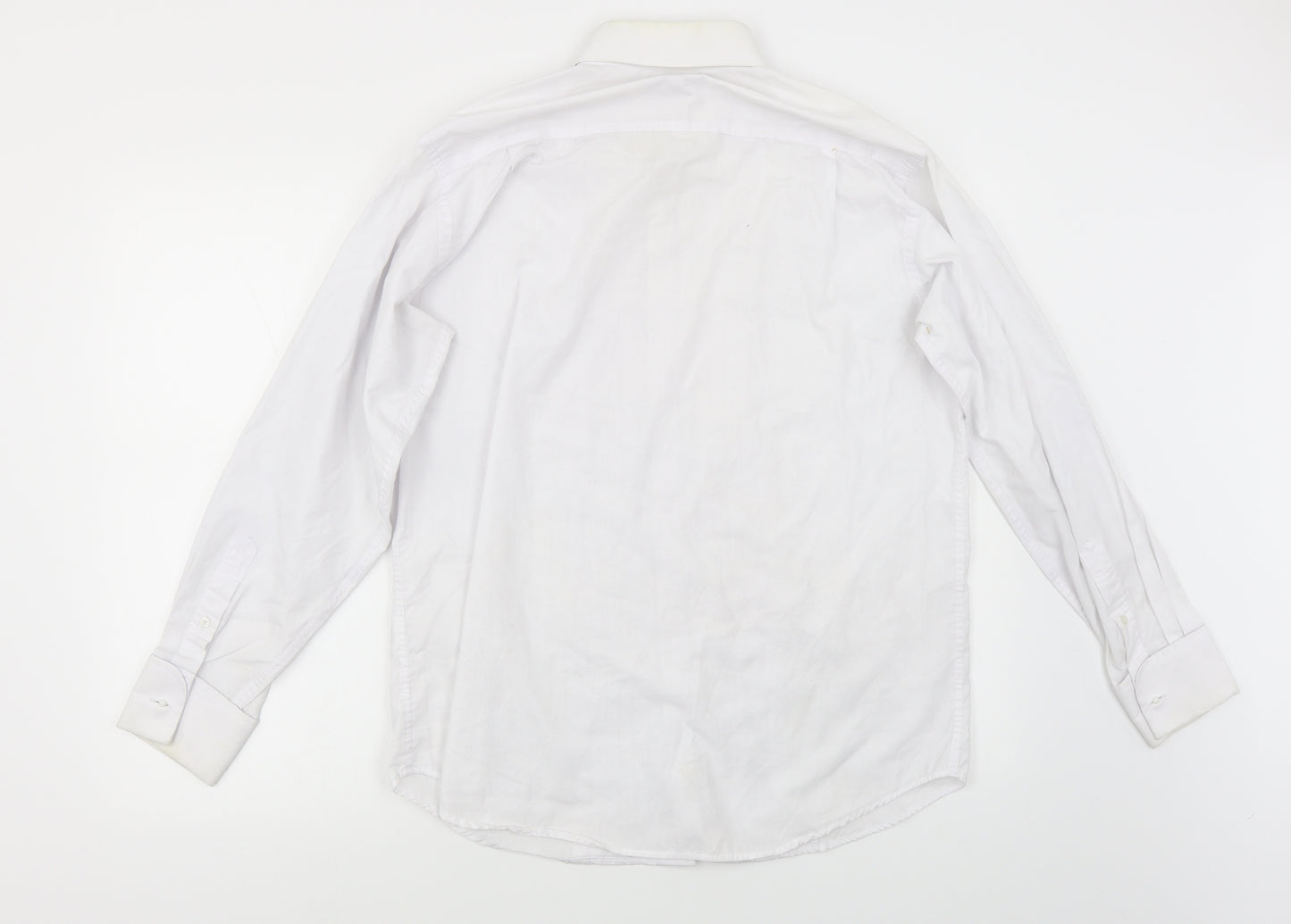 Michael Sons of London Mens White    Dress Shirt Size 15.5