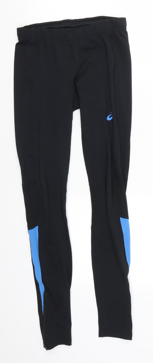ASICS Womens Black   Track Pants Leggings Size XS L28 in - Blue