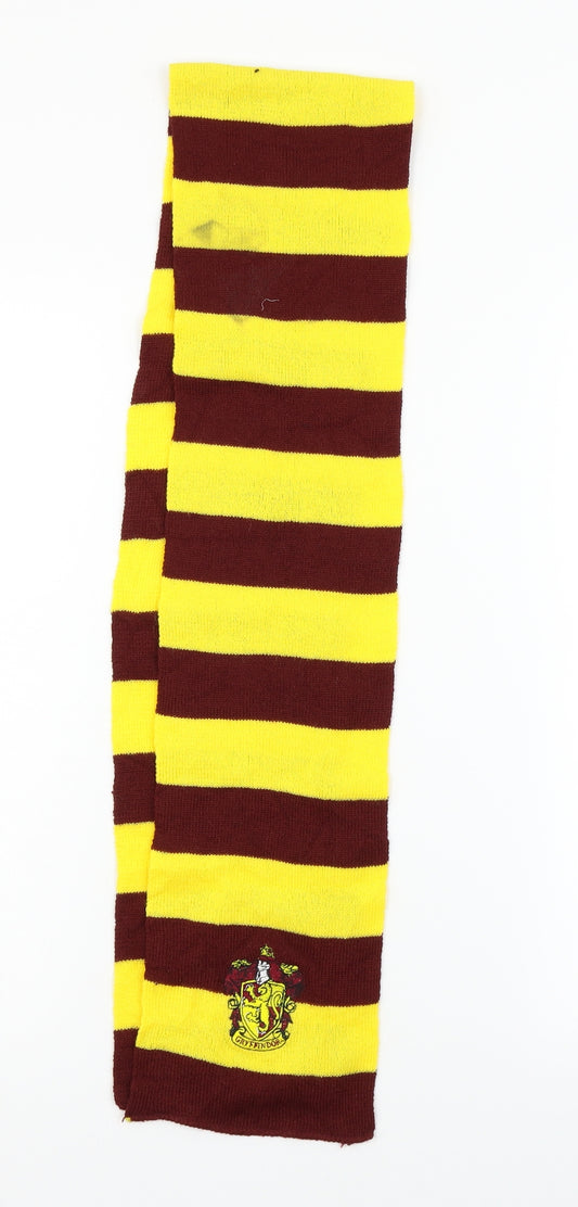 Harry Potter  Mens Yellow Striped  Scarf  One Size  - Harry potter
