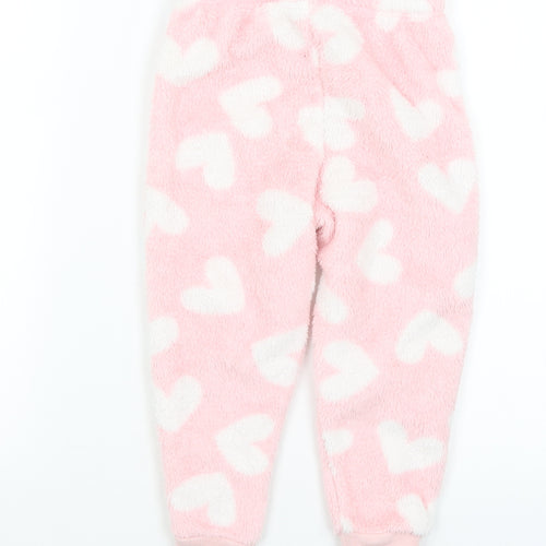 George Girls Pink Solid  Capri Pyjama Pants Size 2-3 Years  - Hearts