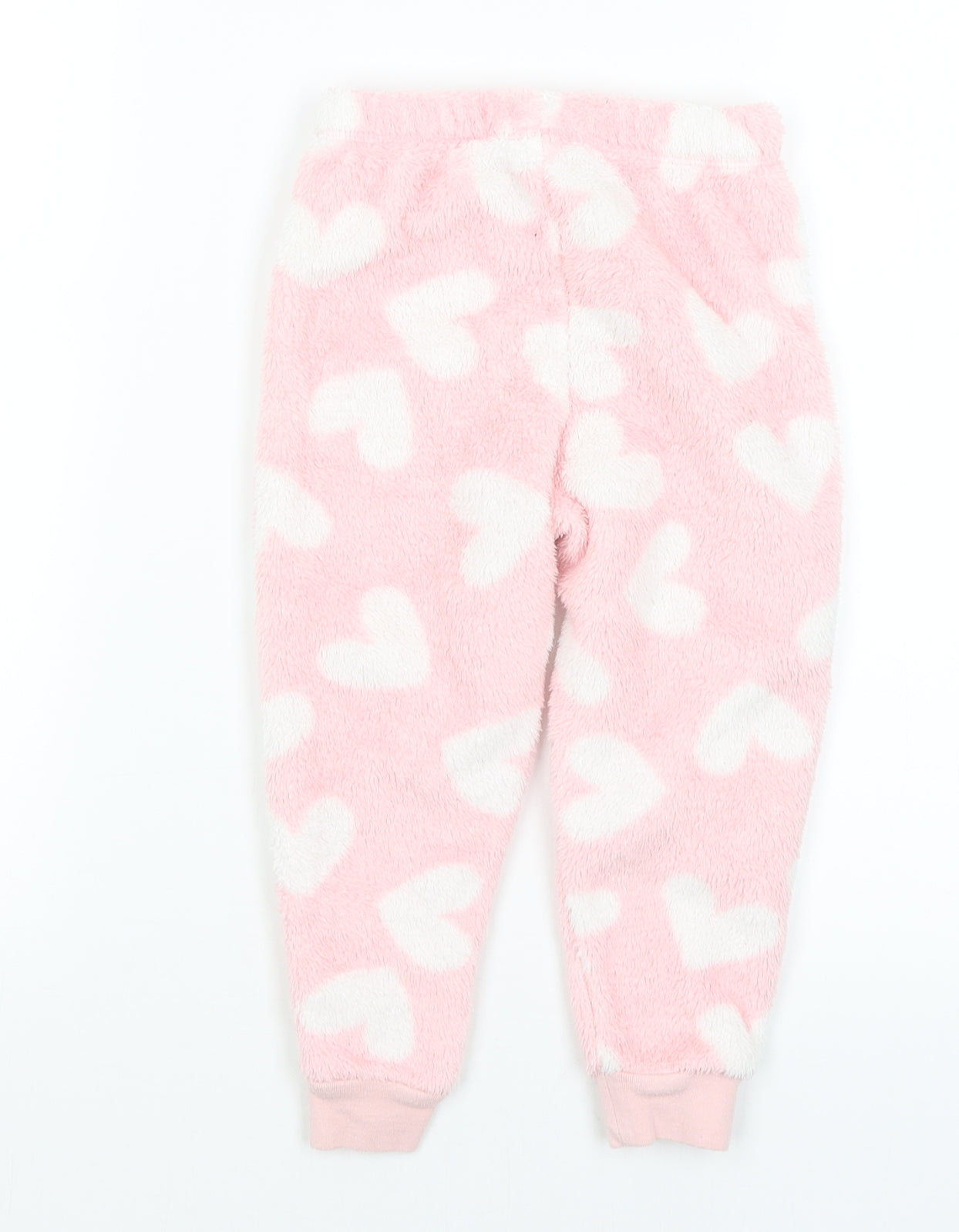 George Girls Pink Solid  Capri Pyjama Pants Size 2-3 Years  - Hearts