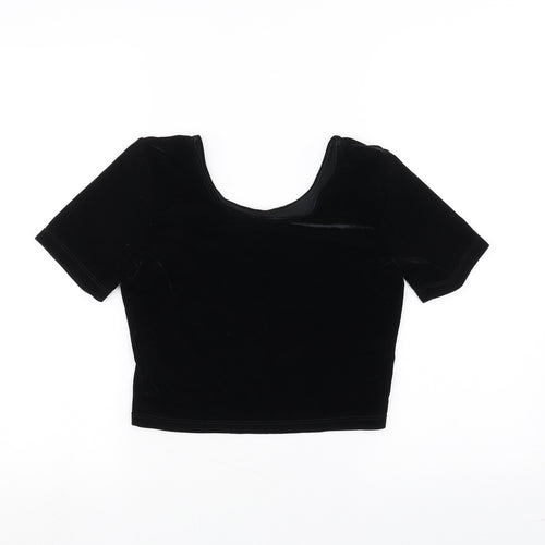 American Apparel Girls Black   Pullover Jumper Size L