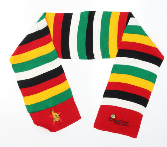 Preworn Mens Multicoloured Striped  Rectangle Scarf Scarf One Size  - Zimbabwe
