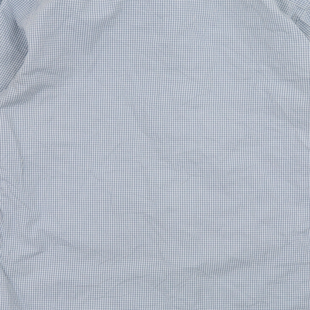 Duffer Mens Blue Check   Dress Shirt Size 15.5