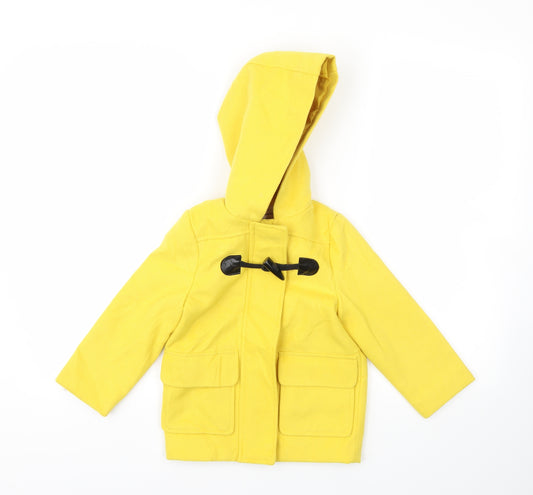 Essentials Girls Yellow   Basic Jacket Coat Size 3 Years