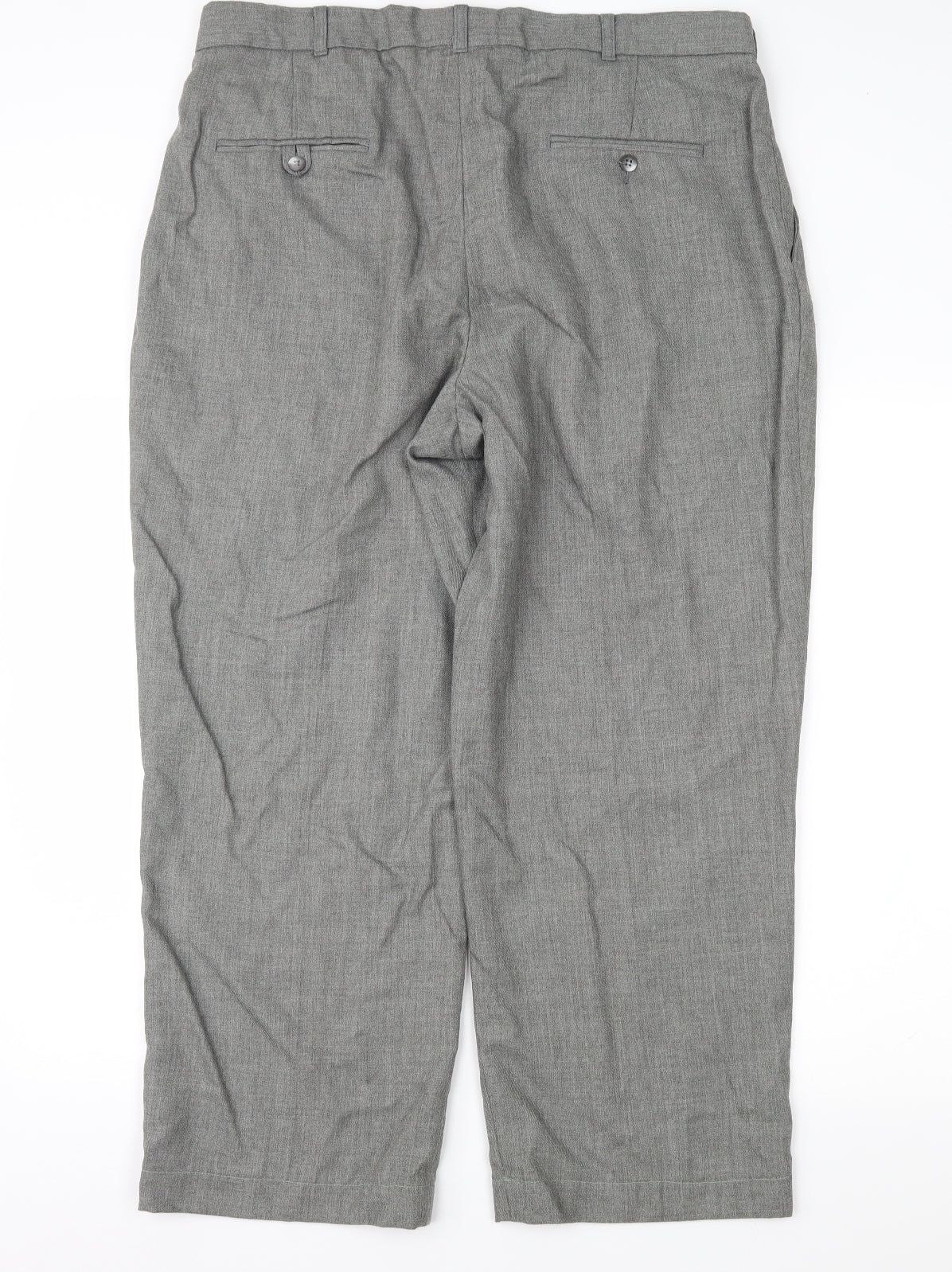 Haggar Mens Grey   Trousers  Size 38 in L27 in