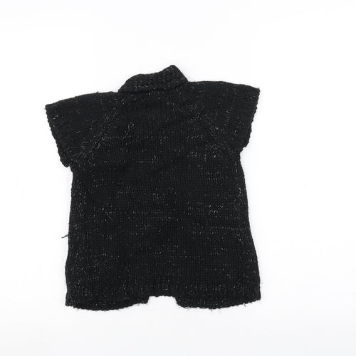 EthelAustin Girls Black  Knit Jacket Coatigan Size 5-6 Years