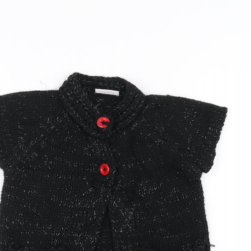 EthelAustin Girls Black  Knit Jacket Coatigan Size 5-6 Years