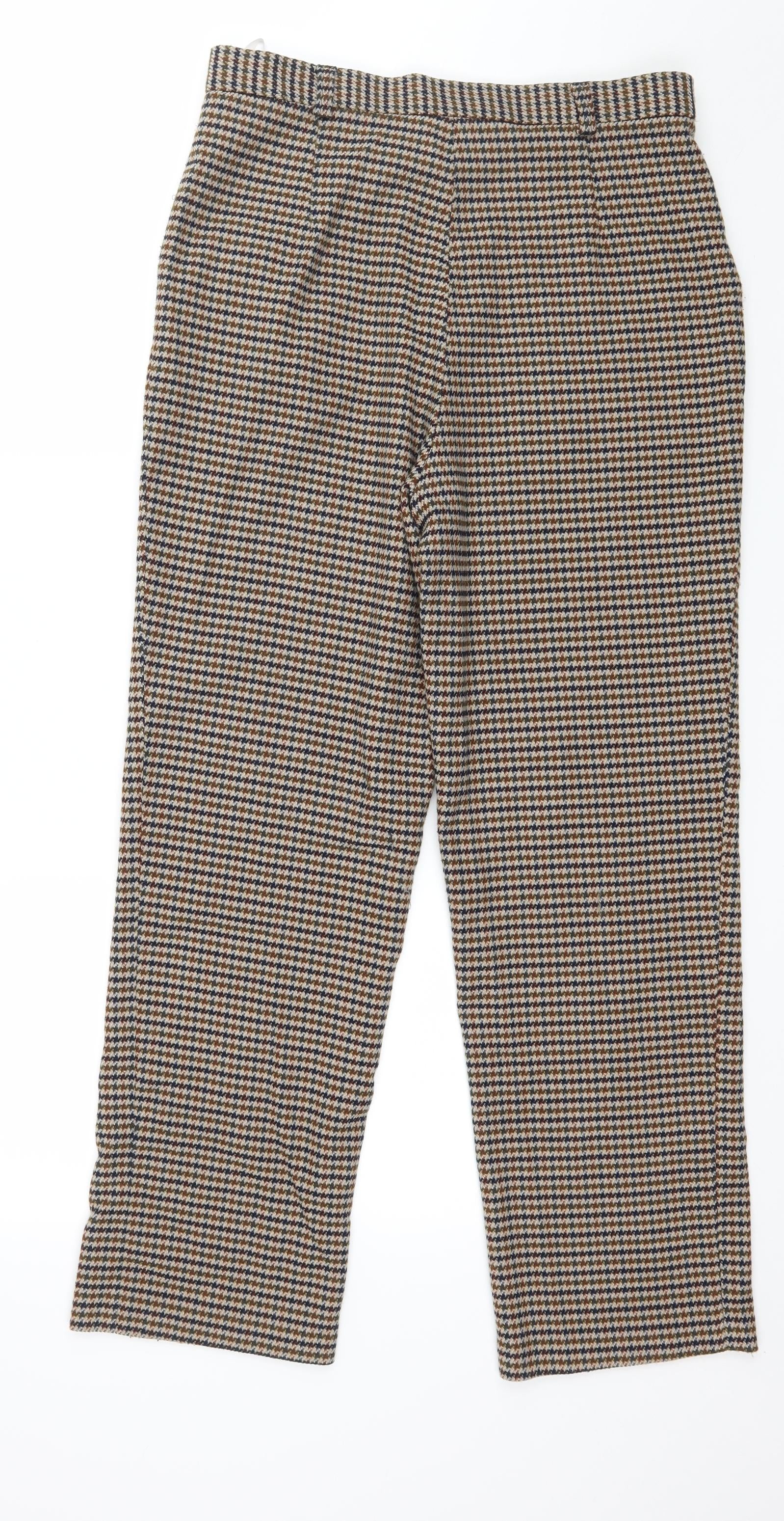 L.K.Bennett Nina Dogtooth Cropped Trousers, Multi, 6