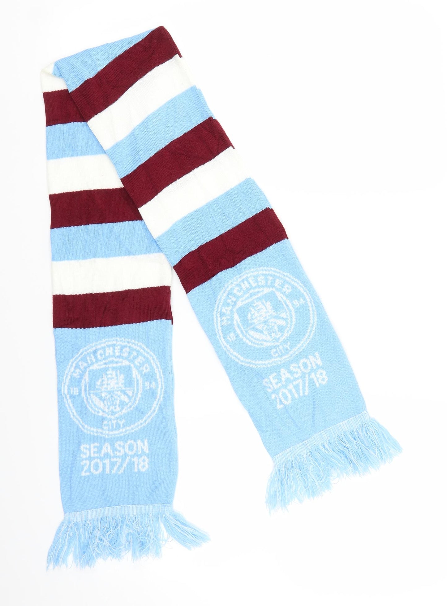 Manchester City FC Unisex Blue Striped  Scarf  One Size