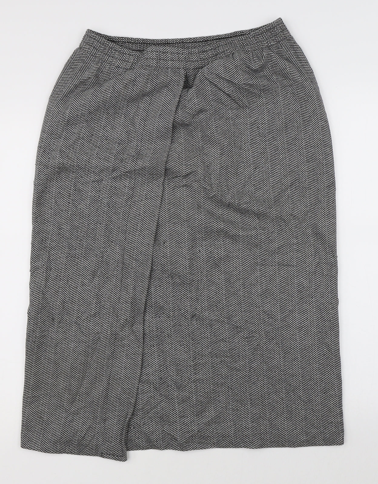 WEEKENDERS Womens Grey Herringbone  A-Line Skirt Size M