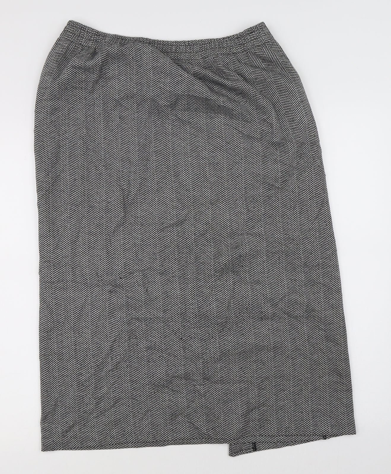 WEEKENDERS Womens Grey Herringbone  A-Line Skirt Size M