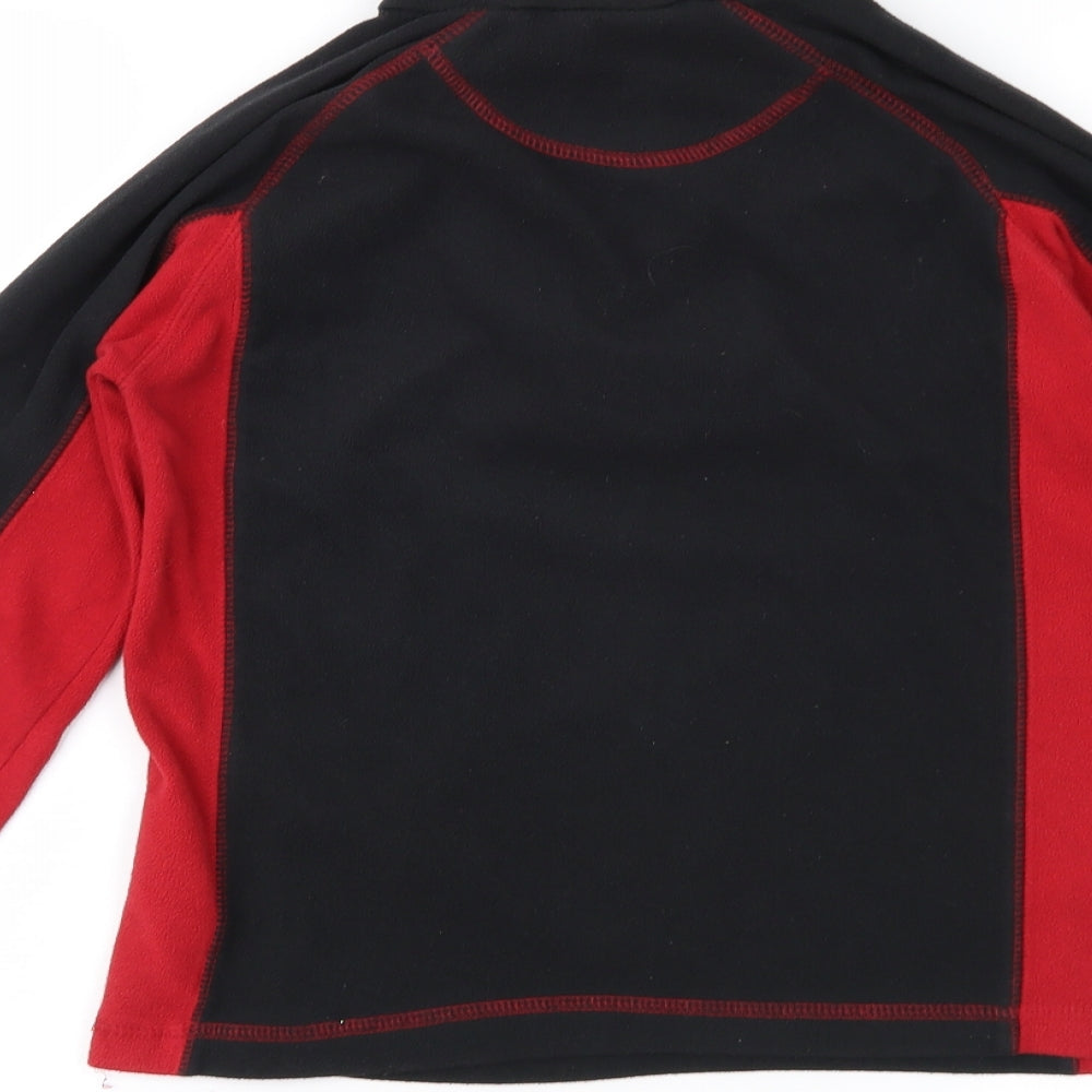 Mountain Warehouse Girls Black Colourblock Fleece Jacket  Size 9-10 Years