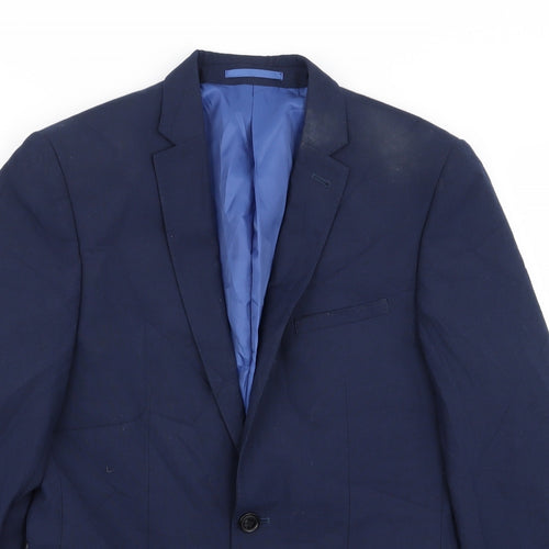 Harry Brown Mens Blue   Jacket Blazer Size 36