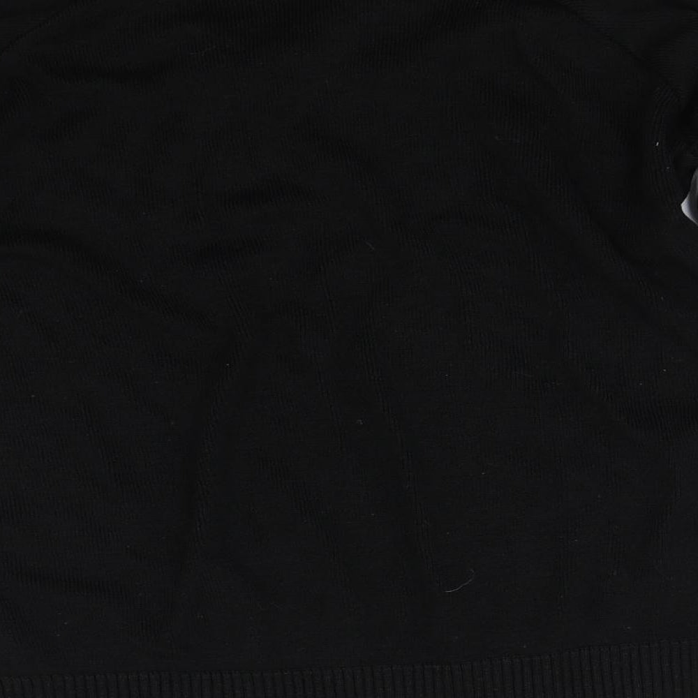 Black Pepper Womens Black  Knit Pullover Jumper Size M