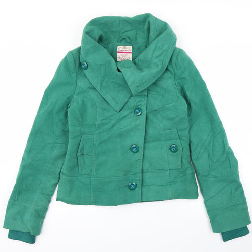 Fresh Made Womens Green   Jacket Coat Size L